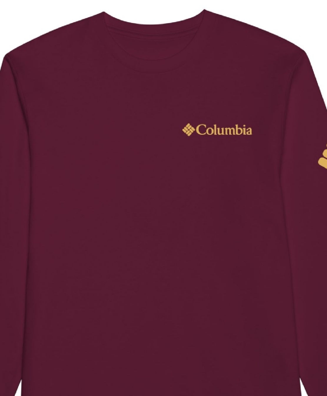 Camiseta Columbia Fundamentals Graphic Manga Longa Masculina Vermelha Tamanho XG