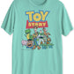 Camiseta masculina de algodão com estampa de manga curta Toy Story Andy's Gang, tamanho grande, verde