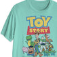 Camiseta masculina de algodão com estampa de manga curta Toy Story Andy's Gang, tamanho grande, verde