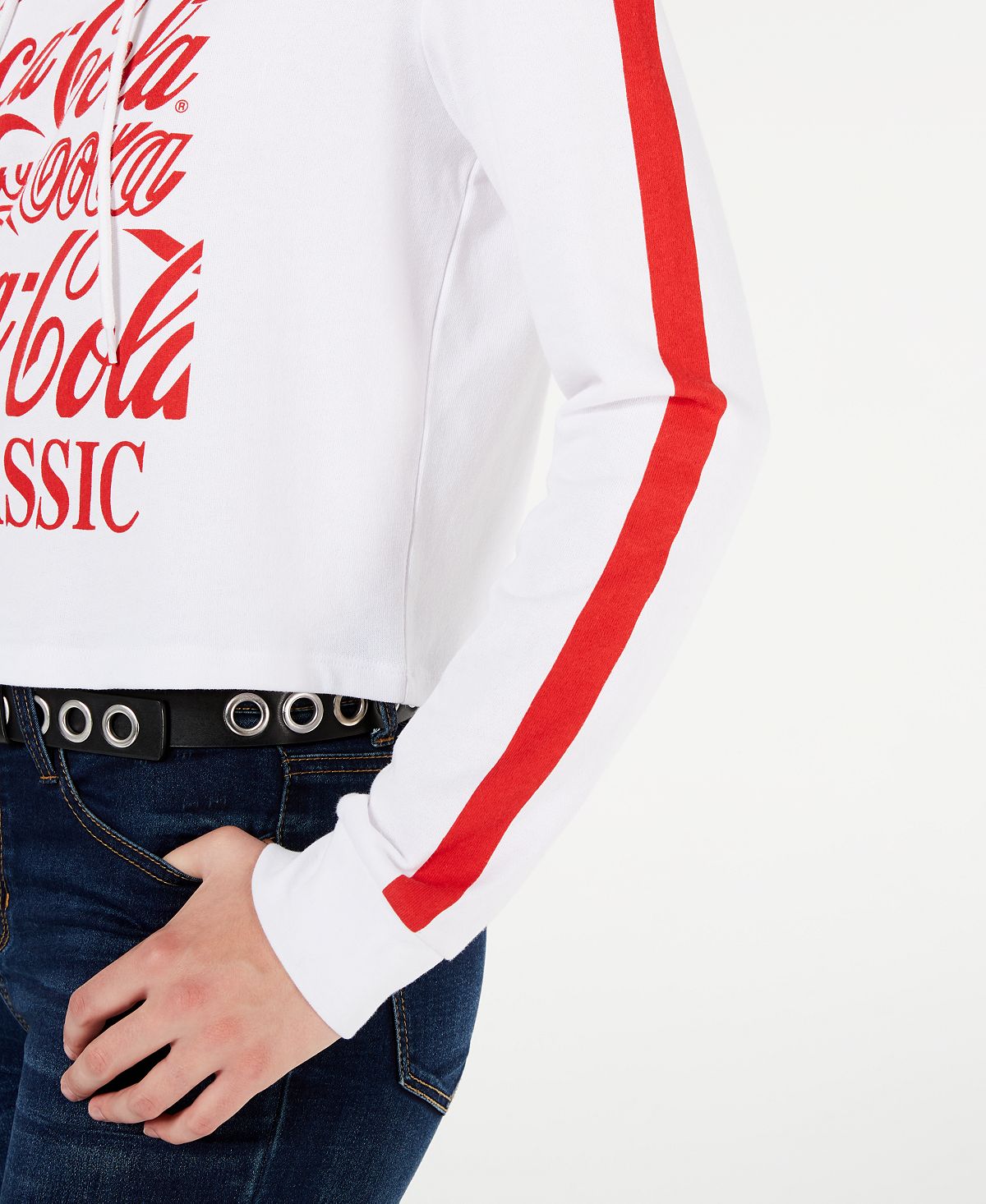 Moletom com capuz Coca-Cola Graphic Love Tribe Junior, tamanho X-G, branco