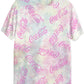 Camisa casual masculina Coca-Cola Uv Cotton Tie Dye rosa tamanho X-G