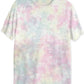 Camisa casual masculina Coca-Cola Uv Cotton Tie Dye rosa tamanho X-G