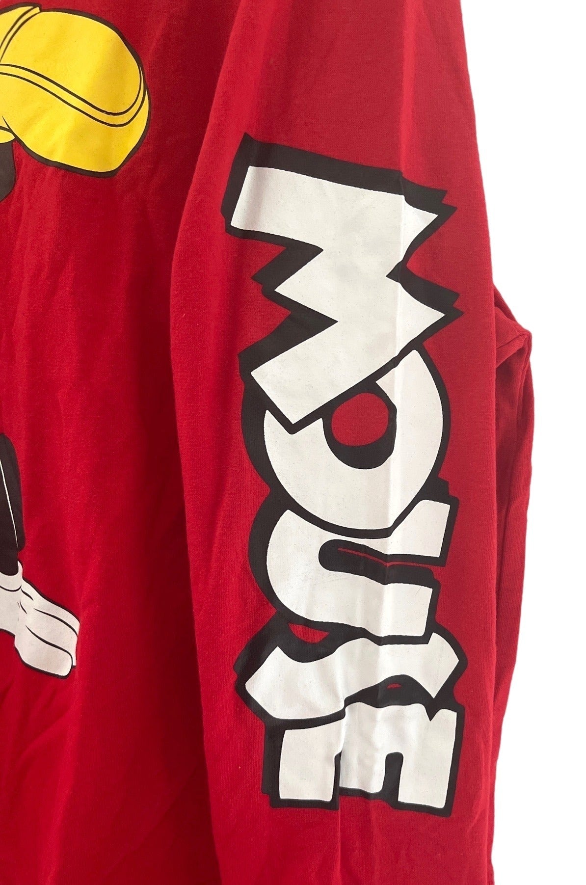 Camiseta feminina Love Tribe Trendy Plus Mickey vermelha tamanho 1X