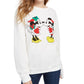Moletom feminino Disney Mickey e Minnie com estampa de Natal, tamanho X-S
