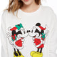 Moletom feminino Disney Mickey e Minnie com estampa de Natal, tamanho X-S
