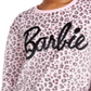 Moletom de pelúcia com estampa de leopardo da Barbie Love Tribe Junior, rosa, tamanho pequeno
