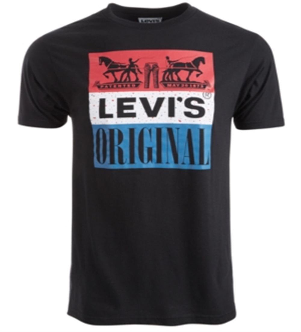 Camiseta Levi's Masculina com Logo Speckle, Preta, Tamanho XXG