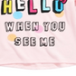Blusa com babados Hello Kitty para meninas Say Hello, rosa, tamanho 4