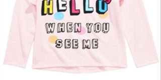 Blusa com babados Hello Kitty para meninas Say Hello, rosa, tamanho 4