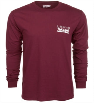 Levi's Men's Physics Logo Long Sleeve T-Shirt Red Size X-Large