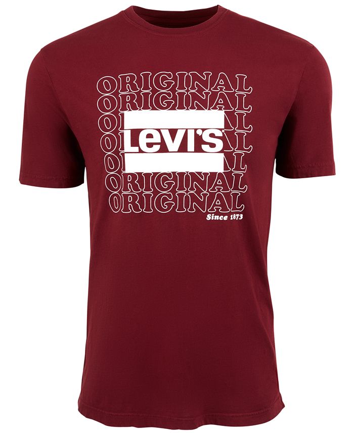 Camiseta Levi's Masculina Original Logo Graphic Vermelha Tamanho Grande