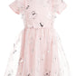 Vestido de malha com babados para meninas Hello Kitty, rosa, tamanho 5