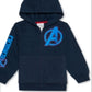 Conjunto de 3 peças de moletom com capuz e calça de moletom Marvel Little Boy Avengers, azul, tamanho 7