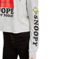 Moletom com capuz estampado Snoopy Peanuts Junior cinza tamanho X-S