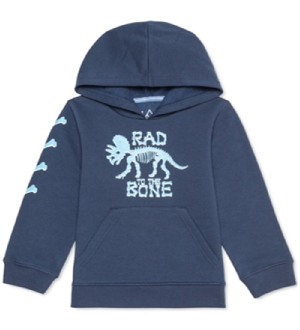 Moletom com capuz Jem Toddler Boy's Rad To The Bone, azul, tamanho 2