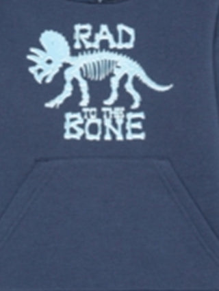 Moletom com capuz Jem Toddler Boy's Rad To The Bone, azul, tamanho 2