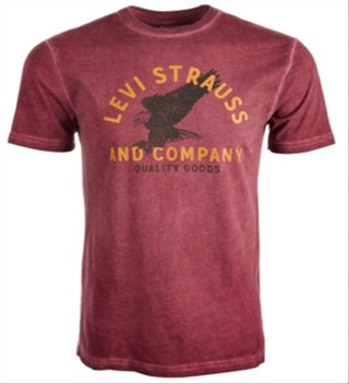Levi's Men's Haxel Logo Graphic T-Shirt Red Size XX-Large
