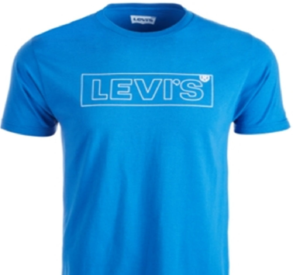Camiseta Levi's Boxtab Cotton Logo Masculina Azul Tamanho XX-G