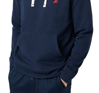 Moletom com capuz masculino Nautica J Class Logo Fleece Azul Tamanho Grande