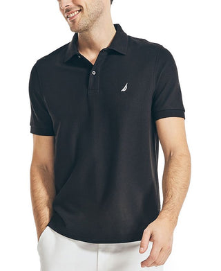 Camisa polo masculina Nautica, modelo Classic Fit, preta, tamanho XX-G