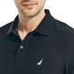 Camisa polo masculina Nautica, modelo Classic Fit, preta, tamanho XX-G