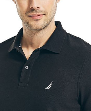 Camisa polo masculina Nautica, modelo Classic Fit, preta, tamanho XX-G