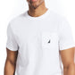 Camiseta masculina Nautica Classic Fit Solid com gola redonda e bolso, branca, tamanho XXX-G