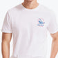 Camiseta gráfica com logotipo Nautica Island Sport Windsurf masculina, branca, tamanho XXX-G