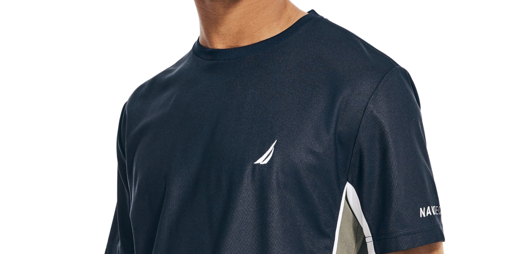 Camiseta Nautica Masculina Navtech Performance Colorblock Azul Tamanho XX-G