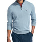 Jersey Nautica Masculino de Malha com Zíper em Quarto e Ajuste Clássico Azul Tamanho XX-G