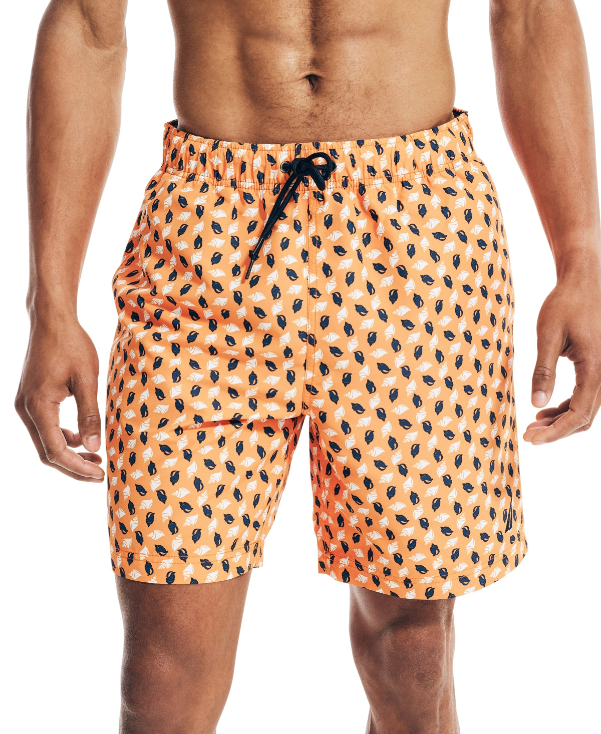 Shorts de natação masculino Nautica com estampa de concha, tamanho GG, laranja