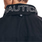 Jaqueta bomber com capuz masculina Nautica, preta, tamanho XX-G