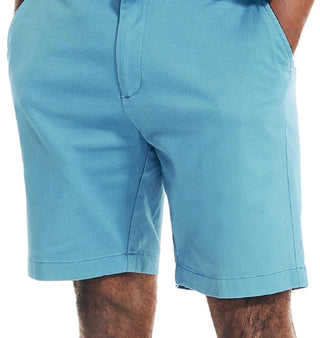 Calções de convés Nautica Stretch Classic Fit para homem, azul, tamanho 36
