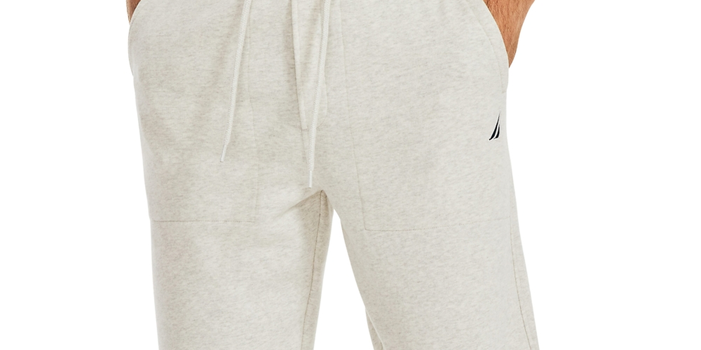 Calça de moletom masculina Nautica, branca, tamanho médio