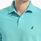 Camisa polo masculina Nautica, modelo Classic Fit, convés, azul, tamanho X-G