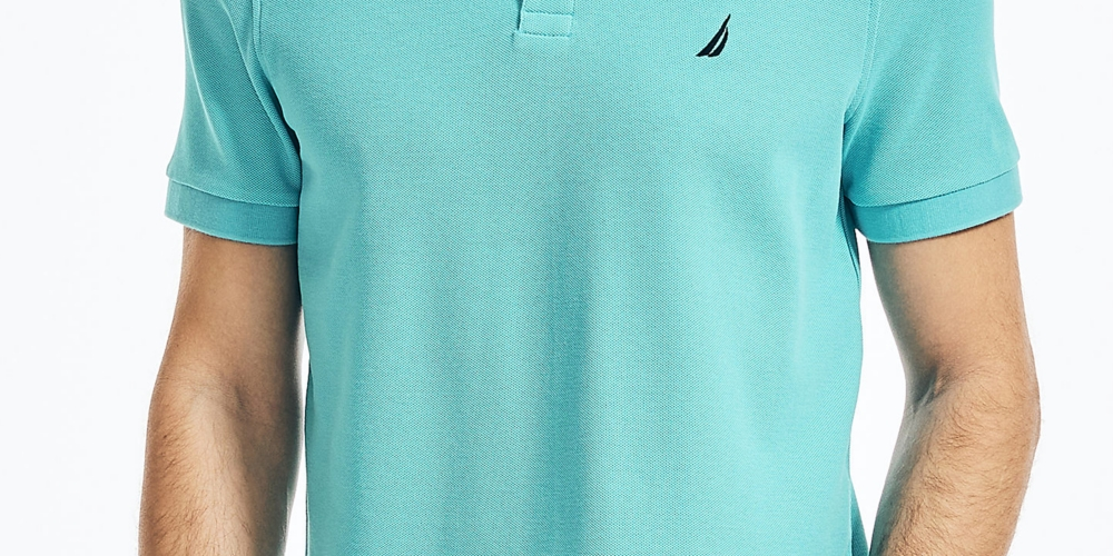 Camisa polo masculina Nautica, modelo Classic Fit, convés, azul, tamanho X-G