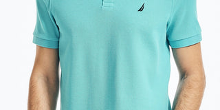 Camisa polo masculina Nautica, modelo Classic Fit, convés, azul, tamanho X-G