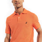 Camisa polo masculina Nautica, convés, com caimento clássico, convés, laranja, tamanho pequeno