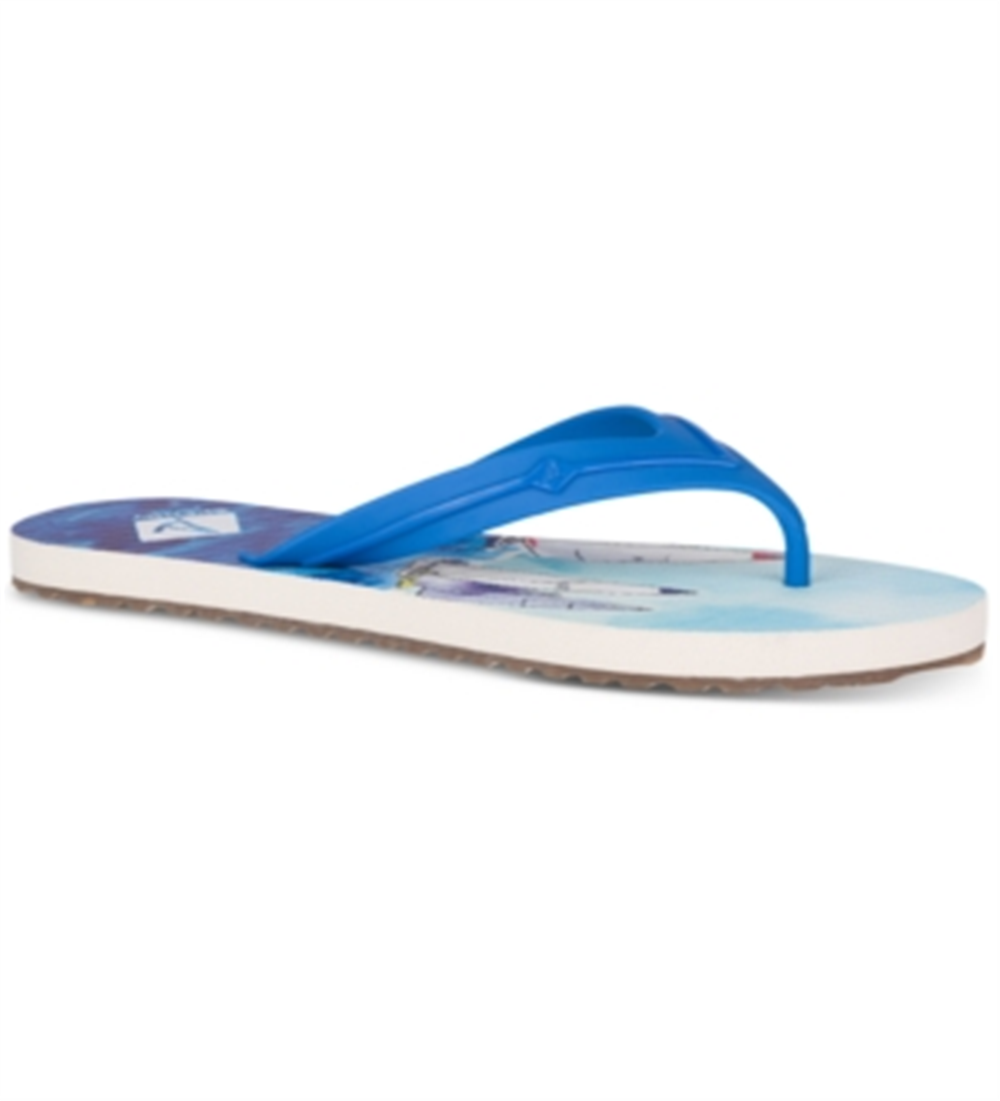 Chinelo Sperry Feminino Warf Estampado Azul Tamanho 8 M
