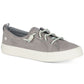Tênis de couro lavável Sperry Crest Vibe feminino, cinza, tamanho 8