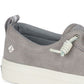 Tênis de couro lavável Sperry Crest Vibe feminino, cinza, tamanho 8