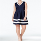 Vestido skatista listrado feminino Monteau azul tamanho XXX-G