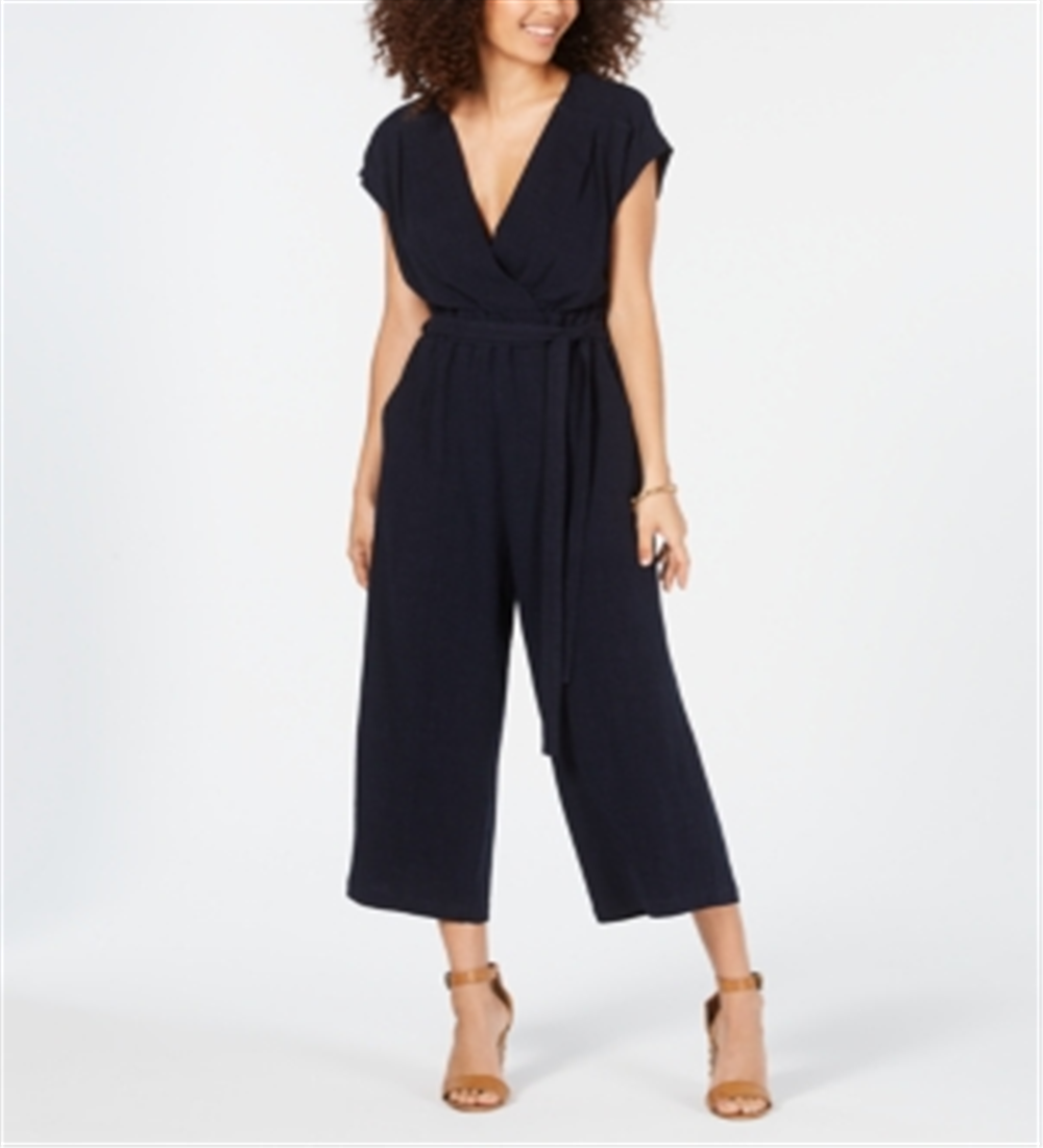 Macacão feminino Monteau Paperbag Waist Azul Tamanho Pequeno X-Grande