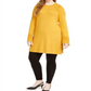 Suéter túnica canelada feminino Alfani amarelo tamanho 3X