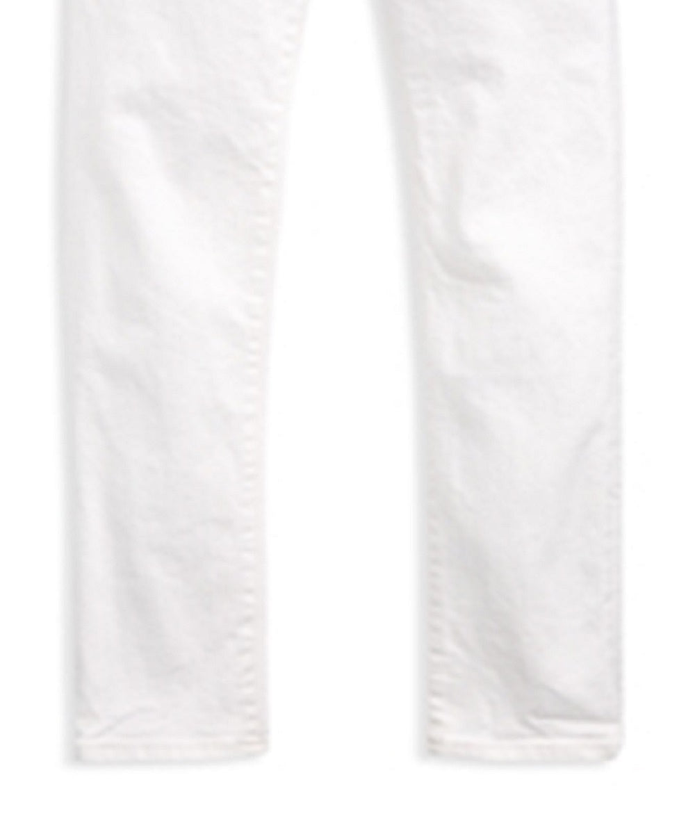 Calça jeans Ralph Lauren Sullivan Stretch Slim Fit para meninos, branca, tamanho 12