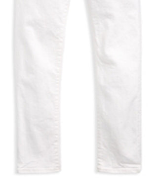 Calça jeans Ralph Lauren Sullivan Stretch Slim Fit para meninos, branca, tamanho 12