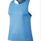 Camiseta regata Nike Dry Miler Racerback feminina, azul, tamanho pequeno