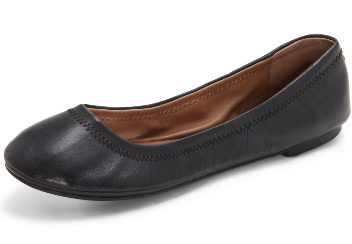 Lucky Brand Feminino 'Emmie' Flat Preto Tamanho 12 M