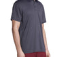Polo masculino Athlux de manga curta e ajuste relaxado, azul, tamanho médio