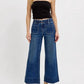 Risen - Elastic Band Wide Leg Jeans